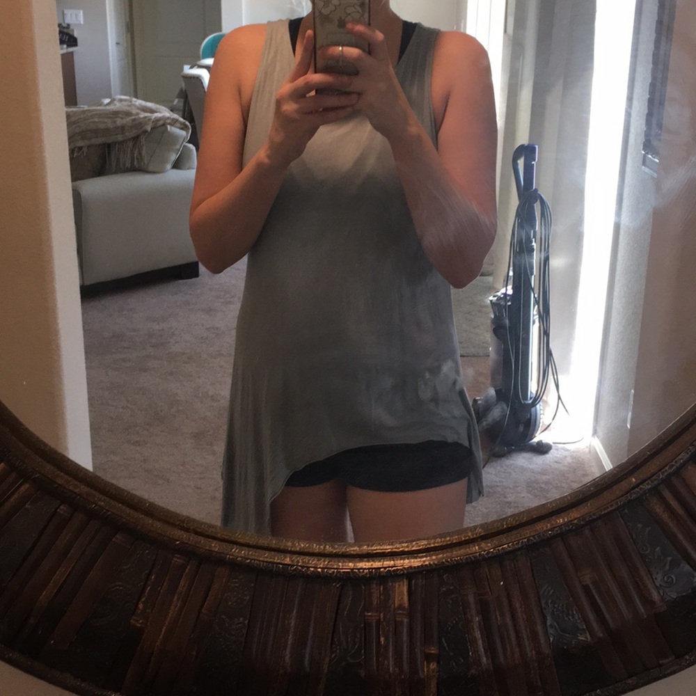 Mint flowy tank top